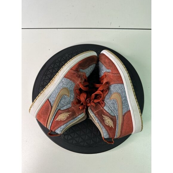 Air Jordan 1 Mid Denim Red Sz 13c DM4383-600 - Picture 1 of 16